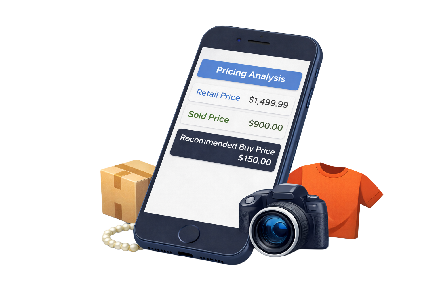 Find It - List It AI reseller tool showing product identification and pricing